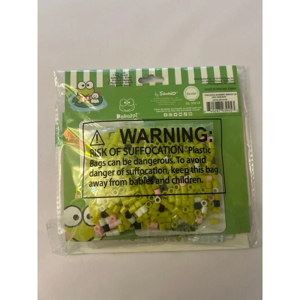 Sanrio frog‎ bead craft kit NWT